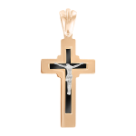 Pendant cross with enamel 