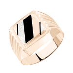 Men's ring with enamel 
