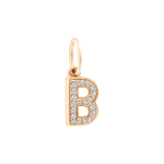 Buchstabenanhänger "B" mit Zirkonia 