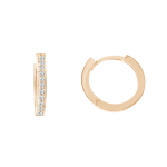 Серьги-кольца с фианитами 