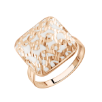 Women's ring with white enamel 