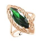 Women's ring with green zirconia 