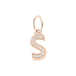 Buchstabenanhänger "S" mit Zirkonia 