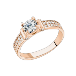 Women's ring with zirconia 