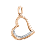 Heart pendant with cubic zirconia 