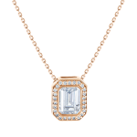 Necklace with pendant and zirconia 