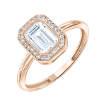 Women's ring with zirconia 