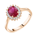 Women's ring with zirconia 