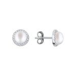 Ohrstecker mit Perlen und Zirkonia 