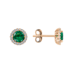 Stud earrings with zirconia 