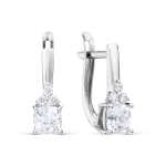 Earrings with zirconia 