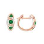 Earrings with diamonds and emeralds 