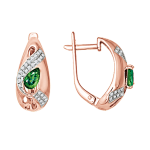 Ohrhänger mit Smaragd und Brillanten 