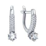 Earrings with zirconia 