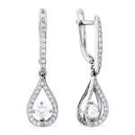 Earrings with zirconia 