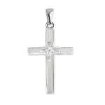 Anhänger – Kreuz mit Zirkonia 
