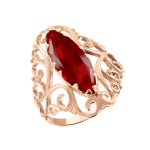 Women's ring with a ruby 