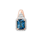 Pendant with diamonds and London blue topas 