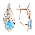 Earrings with topaz swiss, and zirconia 