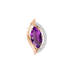 Pendant with amethyst and zirconia 