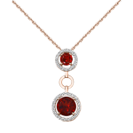 Necklace with garnets and zirconia 