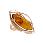 Ladies ring with amber 