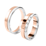 Wedding rings with diamonds without diamonds 16 mm, ca. 6,6 gr.