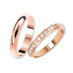 Wedding rings without zirconia