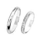 Wedding ring with zirconia 