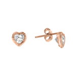 Stud earrings with zirconia 