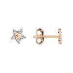 Stud earrings with zirconia 