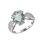 Ladies Ring with quartz and zirconia 
