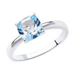 Women's ring with topaz 