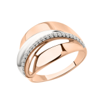 Gilded women's ring with zirconia 