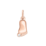Gilded  pendant "Baby foot" with zirconia 
