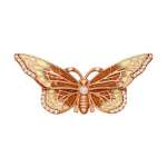 Brosche Schmetterling mit Zirkonia und Emaille 