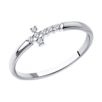 Women's ring with zirconia 