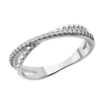 Women's ring with zirconia 