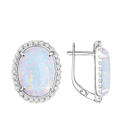 Ohrhänger mit Opal und Zirkonia 
