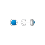 Ohrstecker mit blauem Emaille 