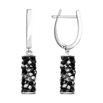 Earrings with black crystals Swarovski 