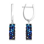 Earrings with blue crystals Swarovski 