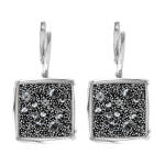 Earrings with black Swarovski crystal 