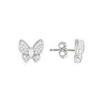 Stud earrings with zirconia 