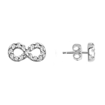 Stud earrings with zirconia 