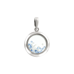 Pendant with mineral glass and zirconia 