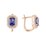 Earrings with zirconia 