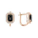 Earrings with zirconia 
