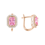 Earrings with zirconia 