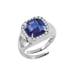 Ladies ring with Tanzanite and zirconia 
